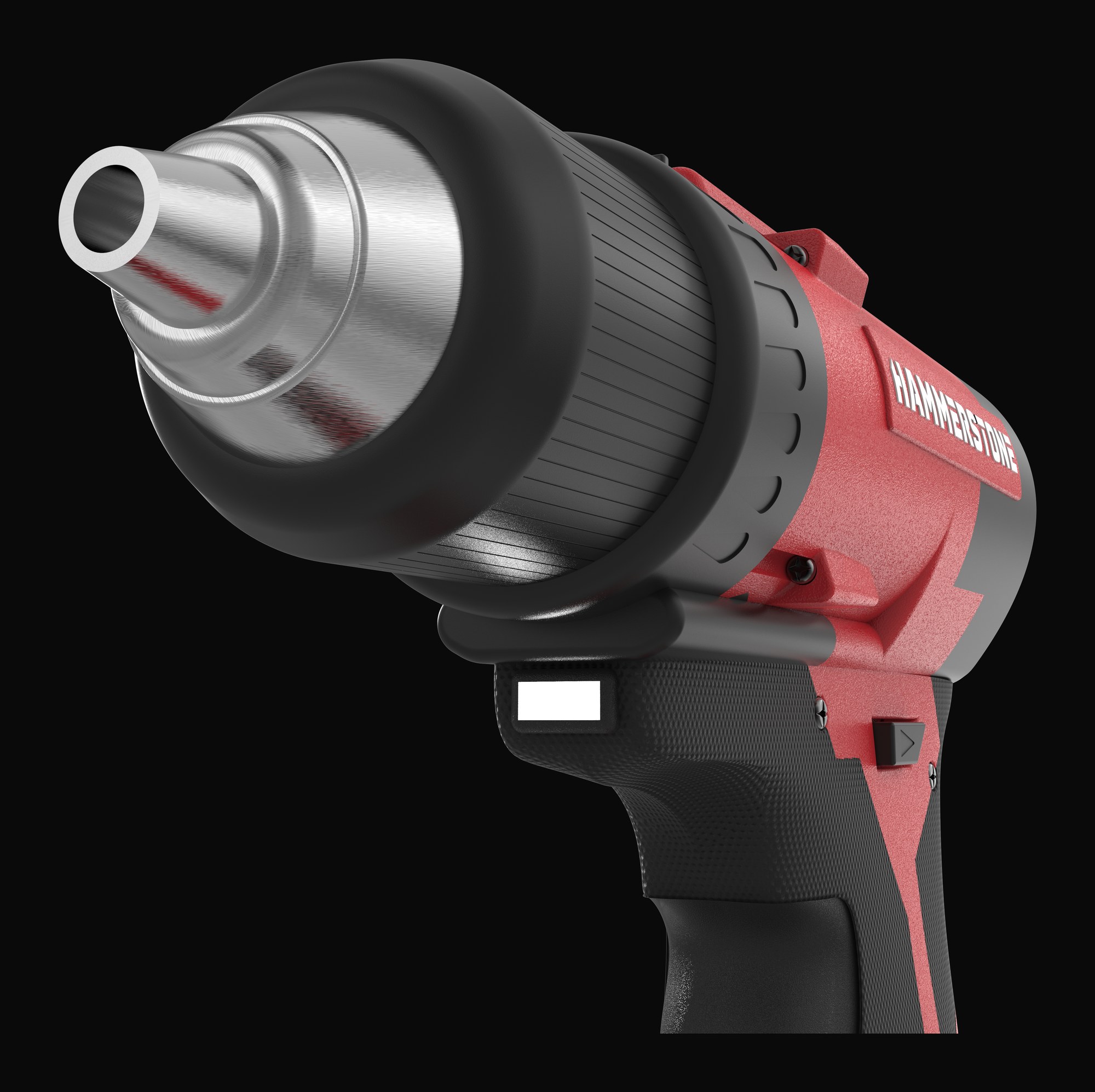 Close-up of the keyless precision chuck and drive spindle