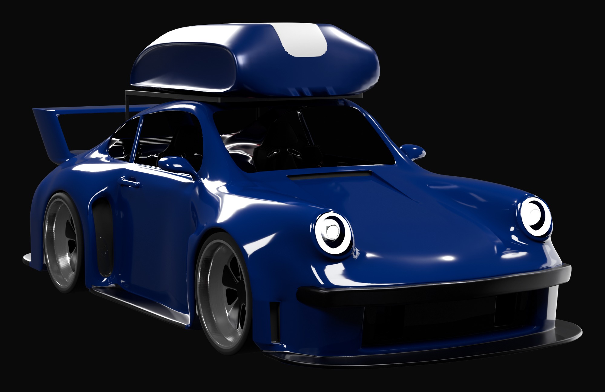 SABEK Vehicle Roof Storage - front three-quarter with cargo pod closed